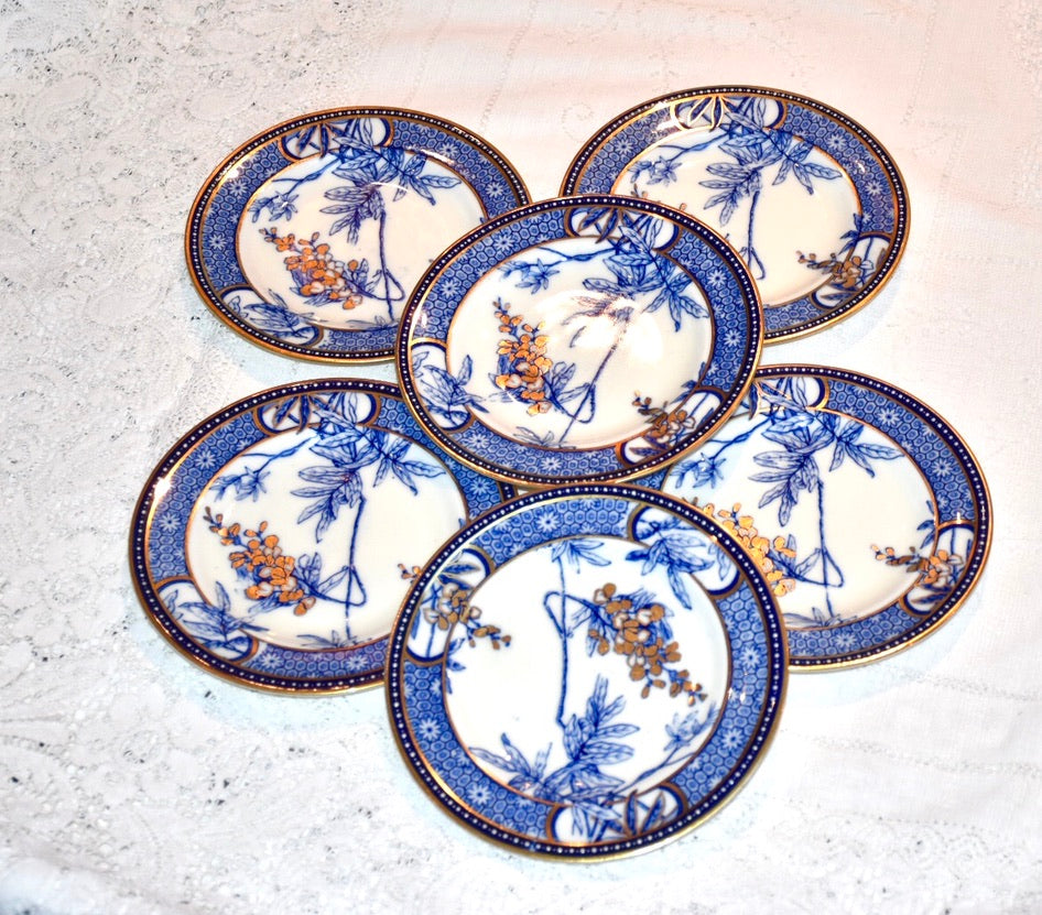 Set of 6 Decorative Antique Plates