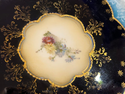 Viersa  Prussian Porcelain Display Cabinet Plate hand painted vintage