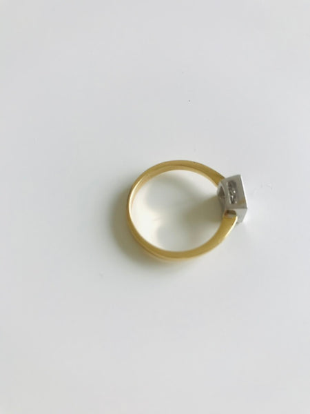 18ct Gold Princess Cut Diamond Ring