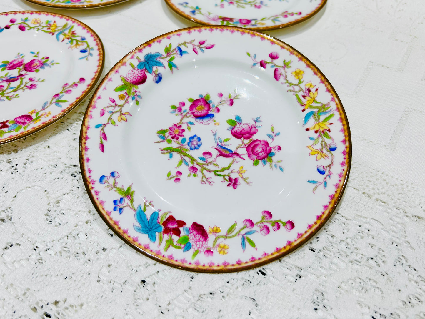 Royal Doulton Tea Plates -Birds & Roses