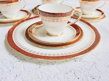 Duchess Winchester Tea Set Red/Gold/White