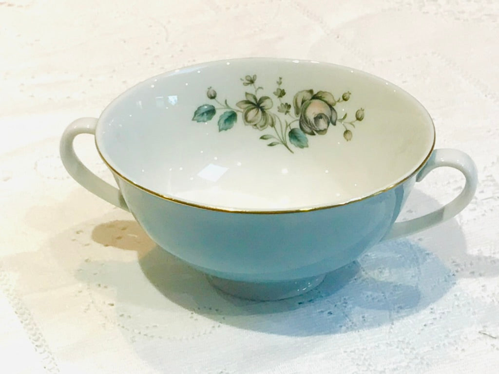 4 Royal Doulton Rose Elegans Soup Bowls/Cups