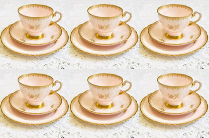 Tuscan Pink Rose China Tea set