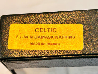 Irish Damask Linen Table Napkins Celtic Pattern