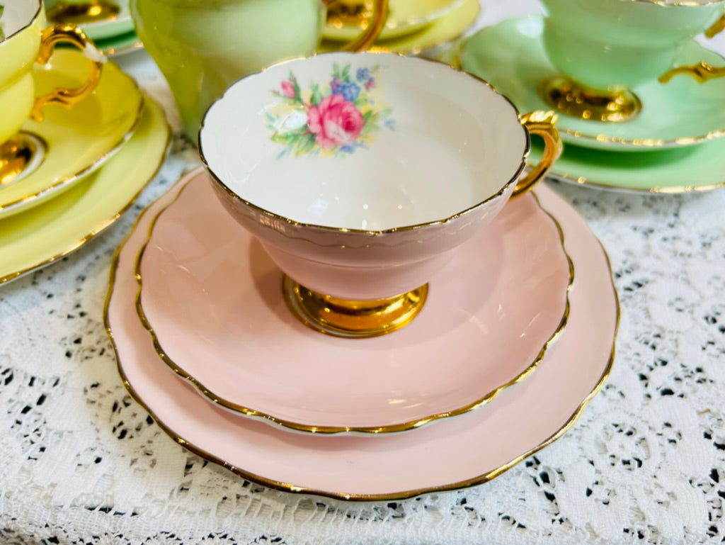 SOLD - Rosina China Rainbow Tea Set