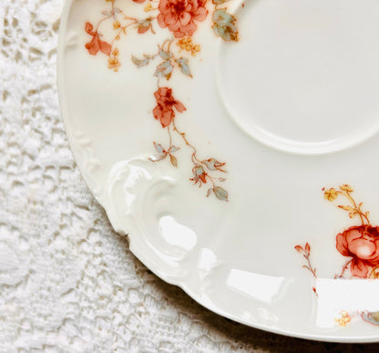Limoges French Vintage Tea Set Apricot Flowers