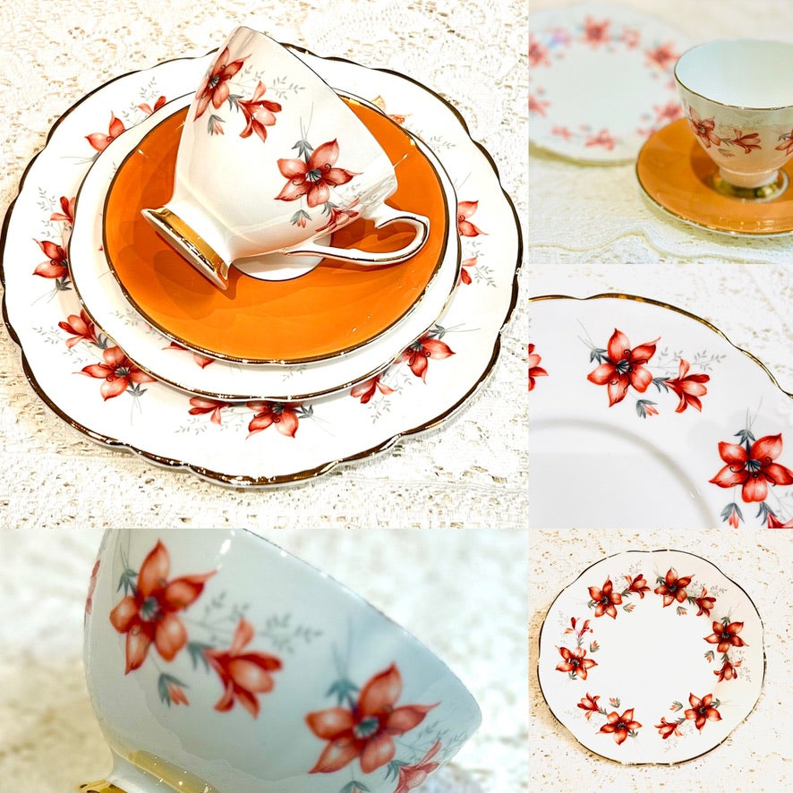 Elizabethan Tea Set Apricot Floral