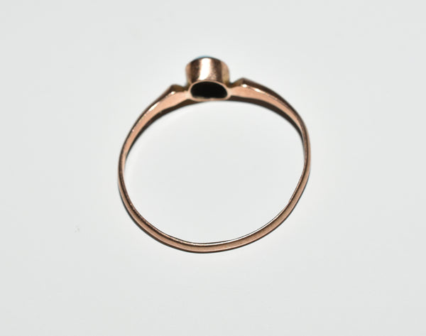 9ct Rose Gold Turquoise Cabochon Dress Ring