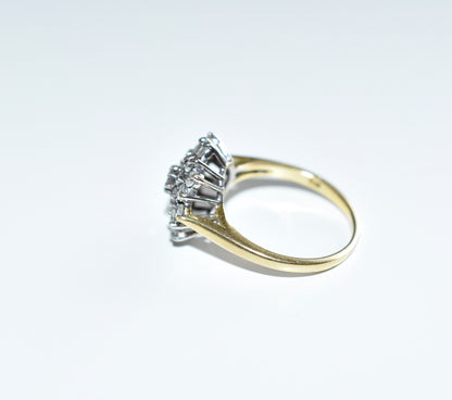 Ladies 18ct Gold Diamond Cluster Ring