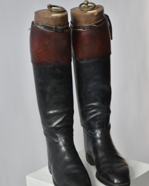 SOLD - Edwardian Mens Leather Riding Boots