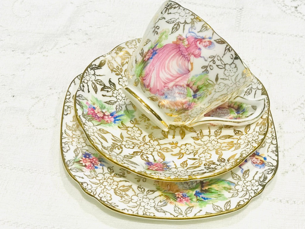 Pink Lady Teacup & Saucer set Royal Crown China