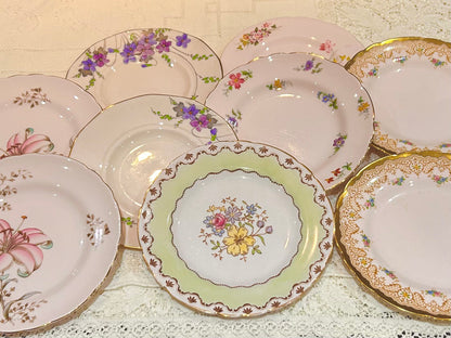 Sold Out - Set of 9 Pink Mix Tuscan Tea Plates
