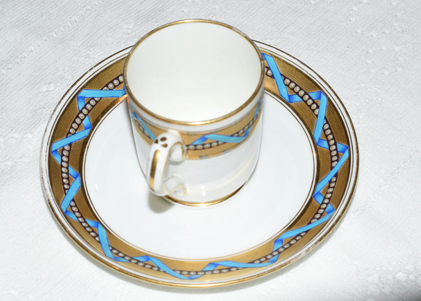 Antique Coffee Can & Saucer Set