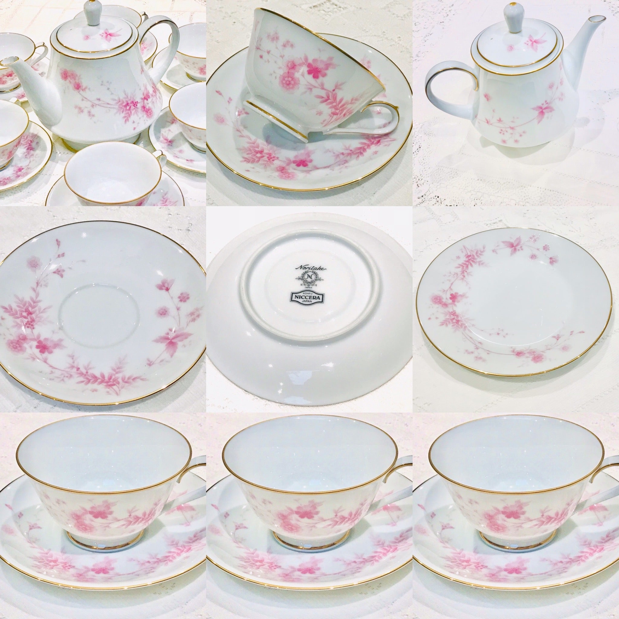 Noritake Niccera Pink Tea set