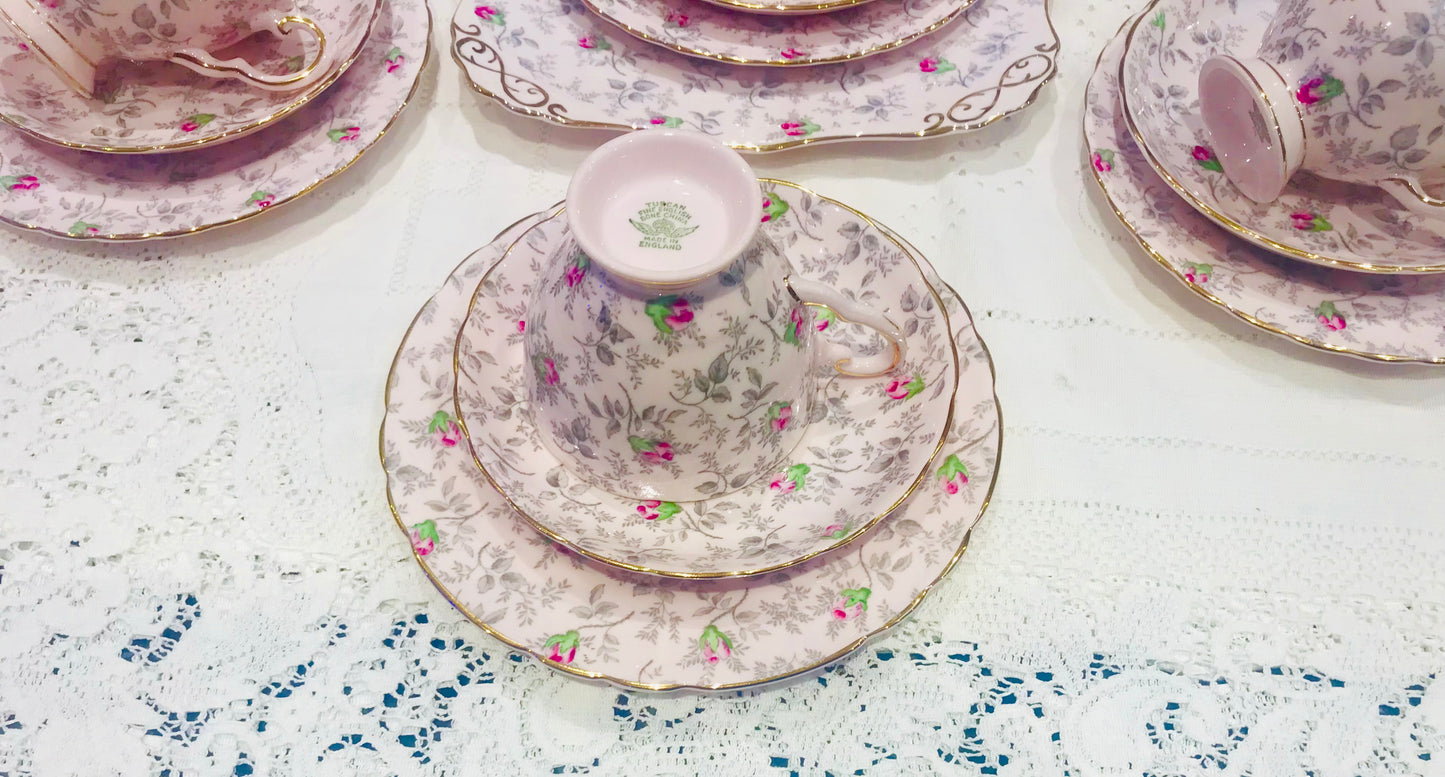 SOLD - TUSCAN Pink Rose Tea set