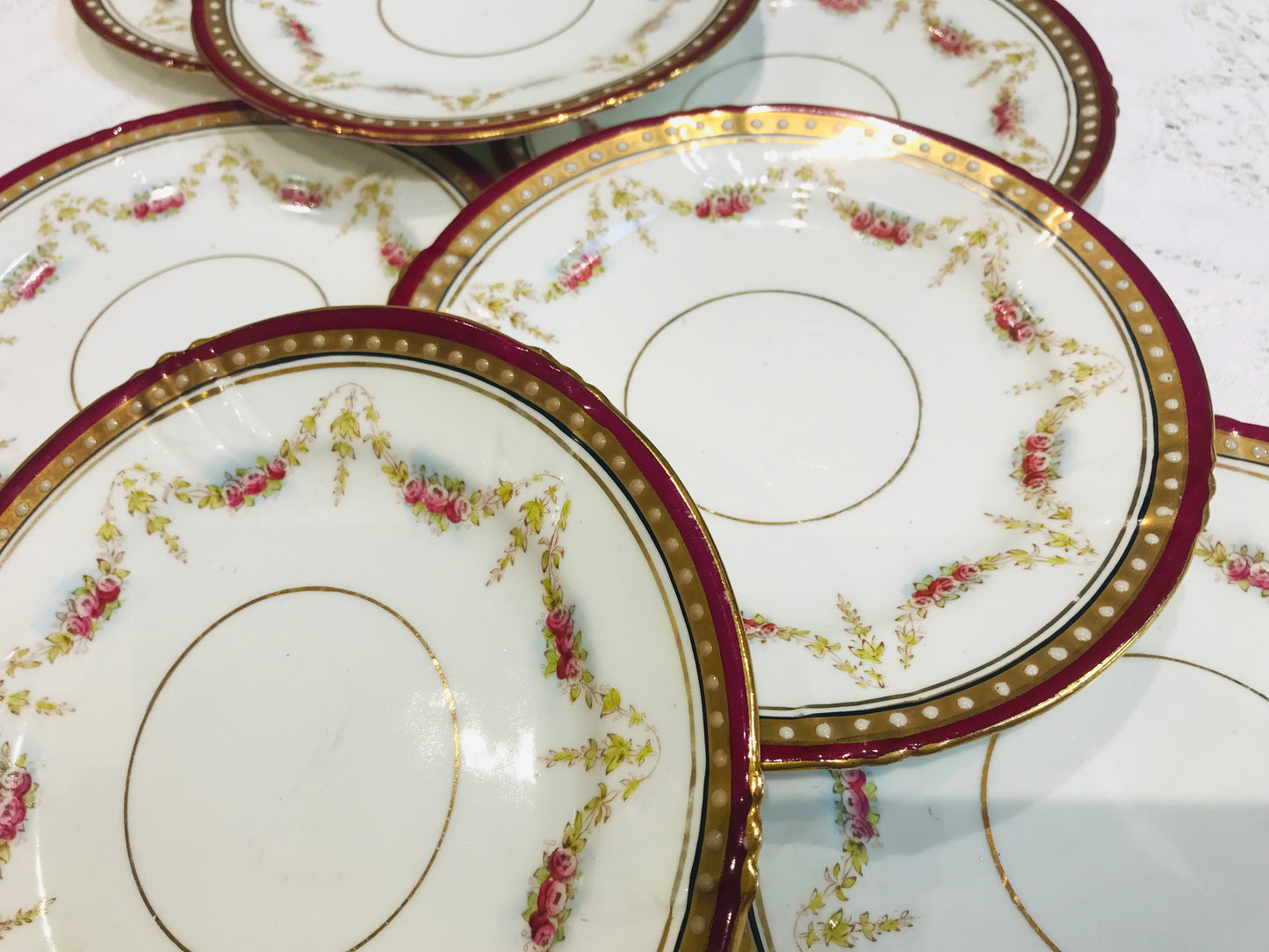Queens China 6 Swag Garland side plates