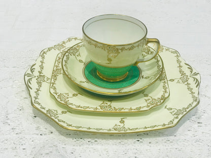 Green Art Deco 4 Piece Tea Set