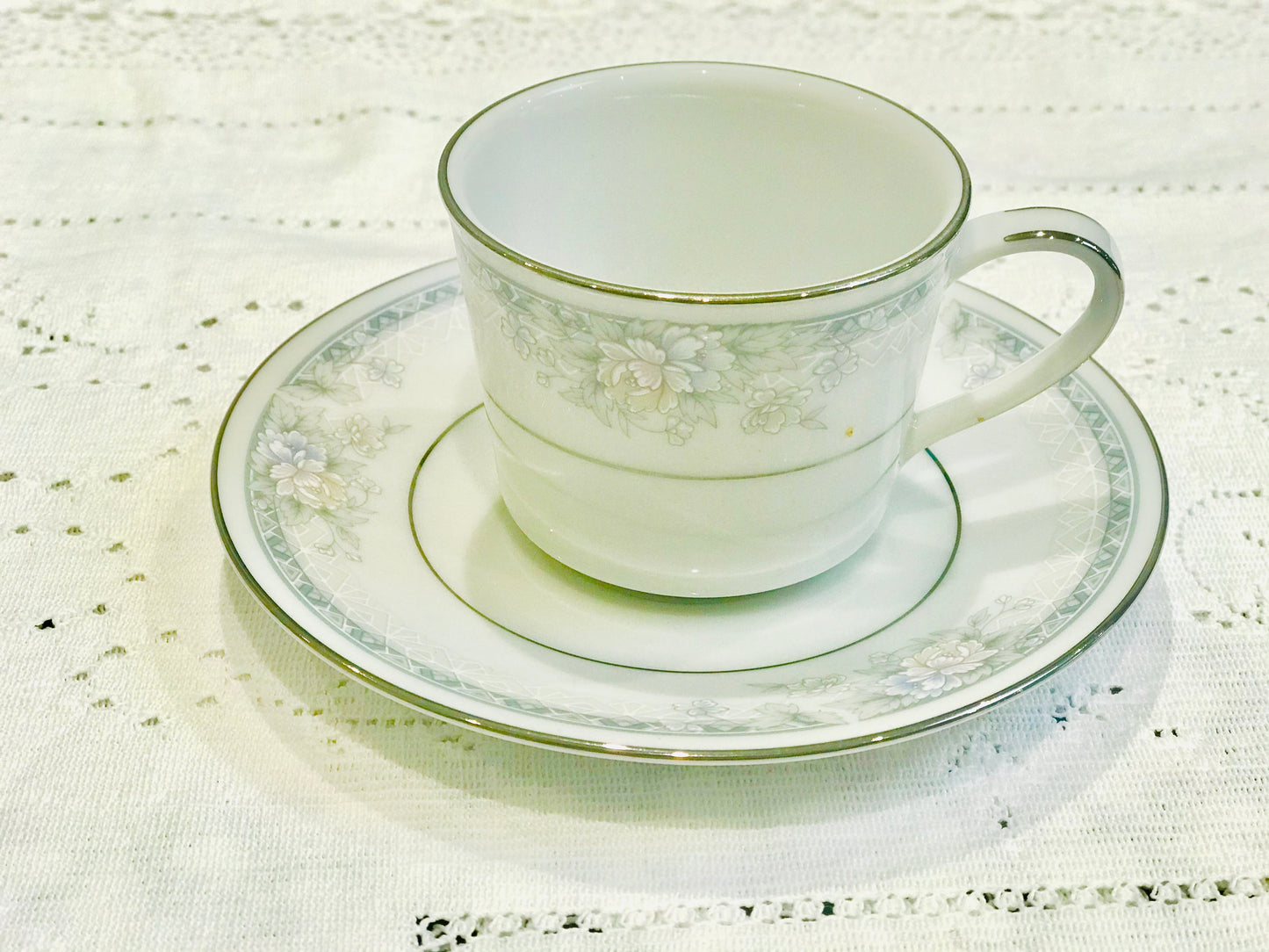 Noritake “Silk Garland” Coffee Cups & Saucers