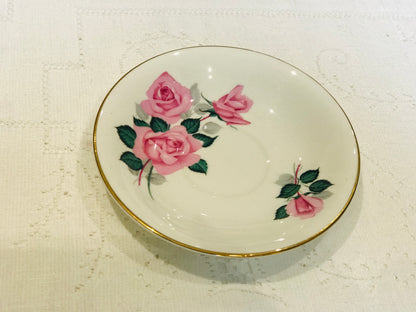 Pink Roses Teacup & Saucer Set by Clare China