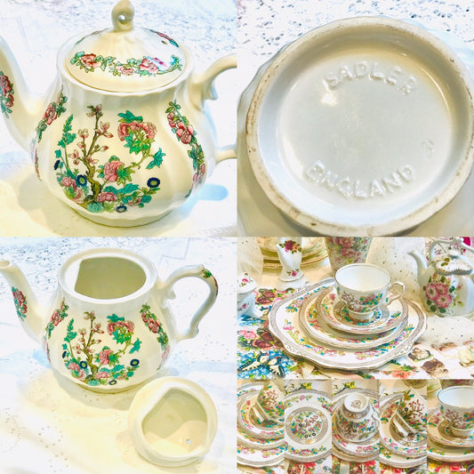 Royal Stafford China Vintage Tea Set Teacups Saucers Indian Tree Pattern English Afternoon Tea Party
