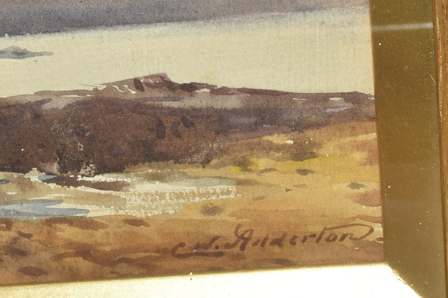 Charles William Adderton Signed Watercolour Artist Boats Fishermen Sea 19th Century